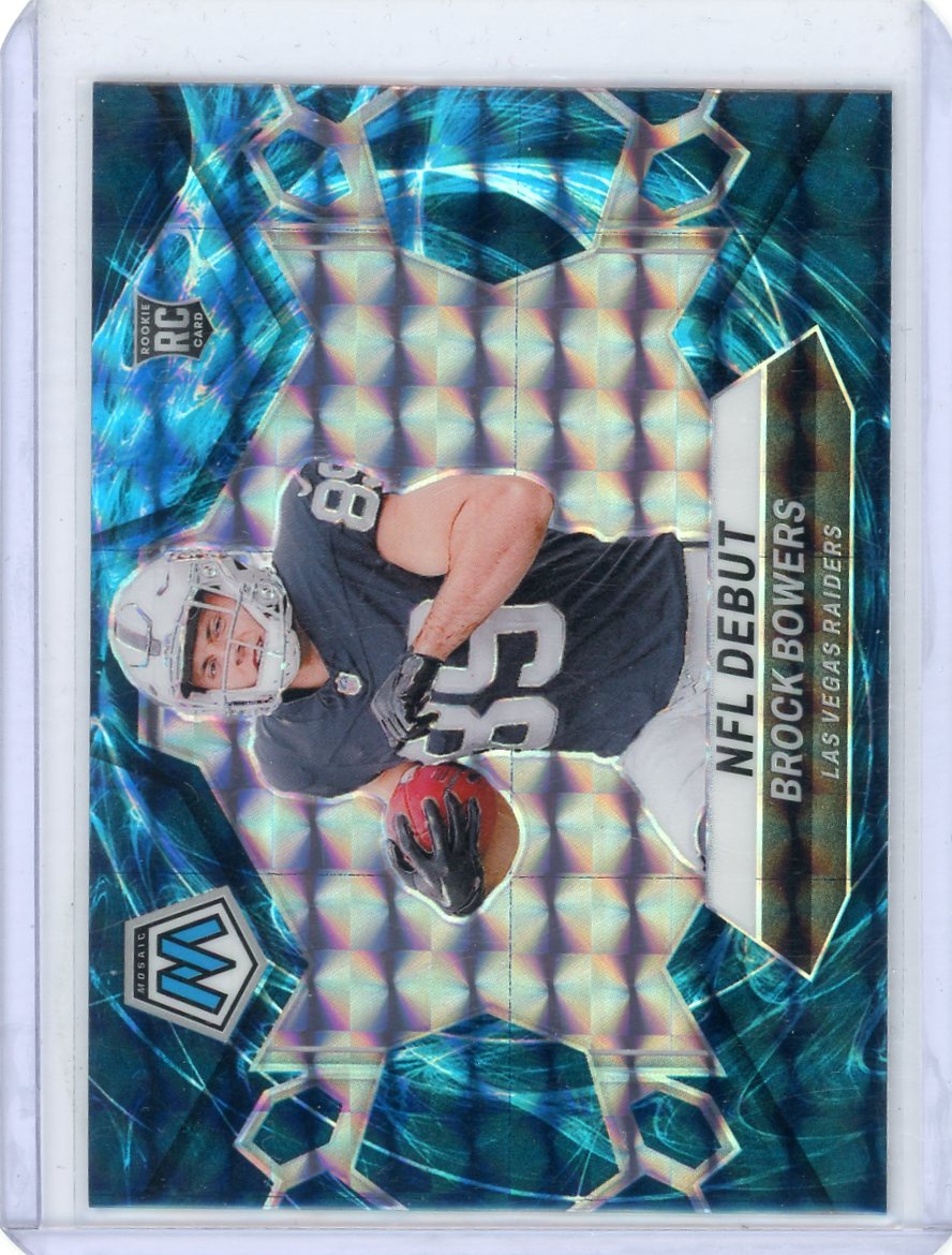 Brock Bowers 2024 Panini Mosaic NFL Debut Genesis Prizm RC