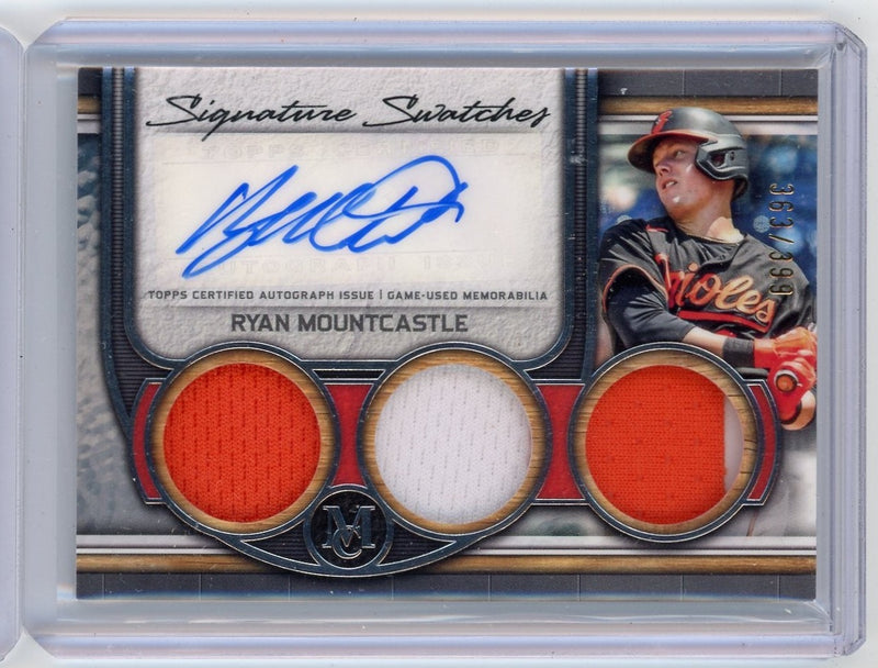 Ryan Mountcastle 2023 Topps Museum Collection triple relic autograph 