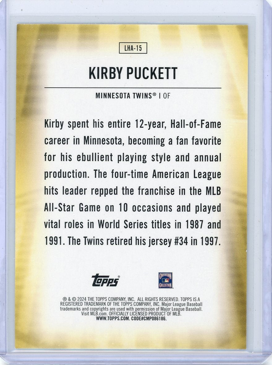 Kirby Puckett 2024 Topps Update Home Field Advantage