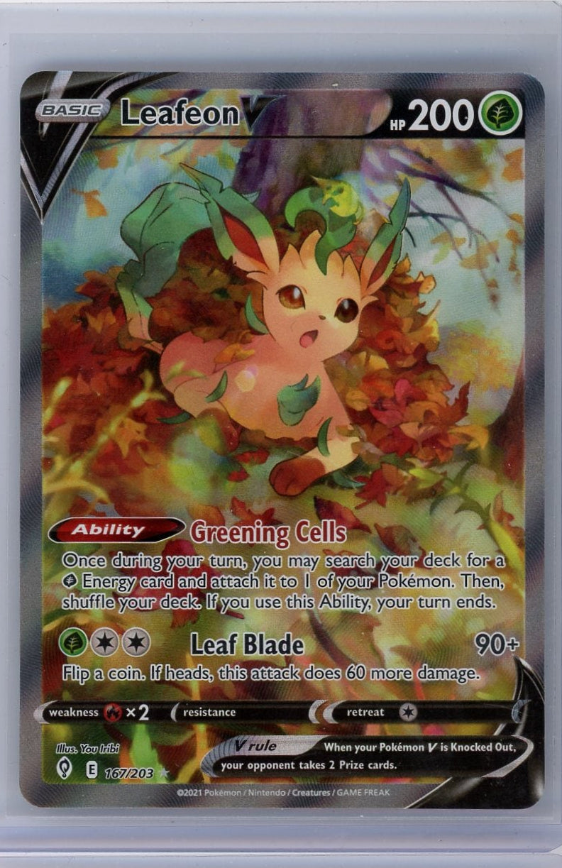 Leafeon V Pokémon Evolving Skies Alt. Full Art #167/203
