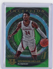Brandon Miller 2023 Bowman Inception University Initiation green #'d 232/299