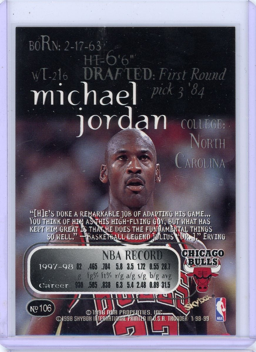 Michael Jordan 1998 SkyBox Thunder #106