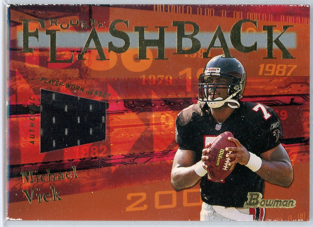 Michael Vick 2002 Bowman Rookie Flashback Jersey Patch