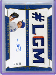 Tylor Megill 2022 Panini National Treasures Signature Names '#LGM' Auto #'d 39/49