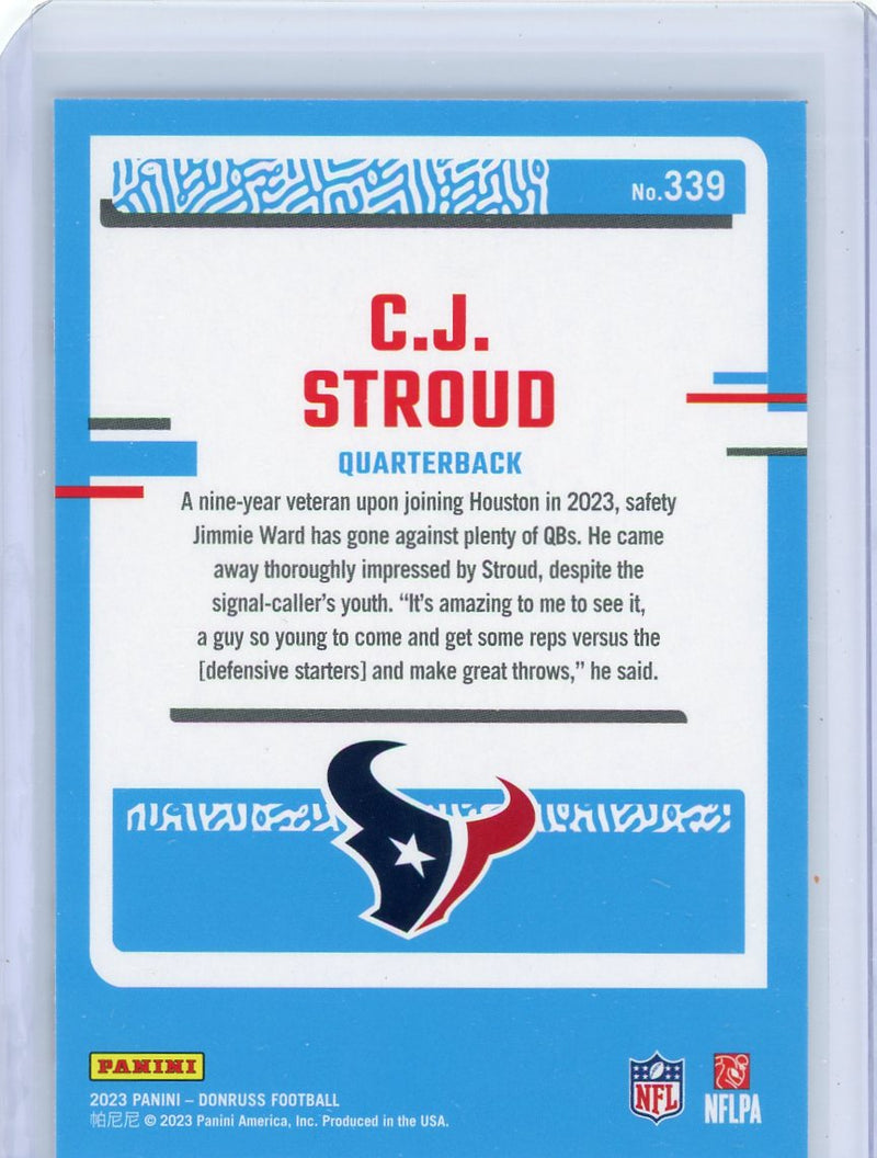 CJ Stroud 2023 Donruss Rated Rookie