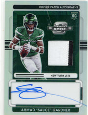 Ahmad "Sauce" Gardner 2022 Panini Contenders Optic RPA #'d 08/75