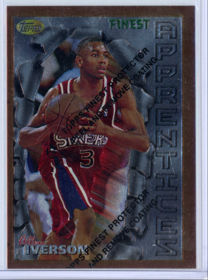 Allen Iverson 1996 Topps Finest Apprentices #69 (has protective coating)