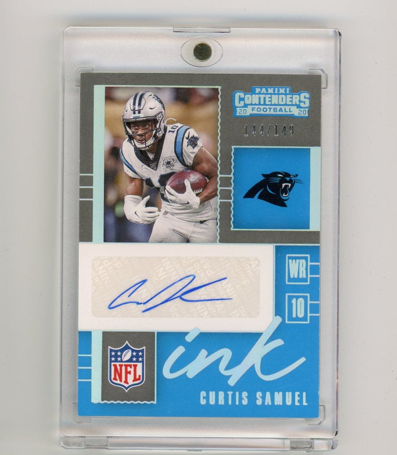 Curtis Samuel 2020 Panini Contenders NFL Ink autograph rookie card 