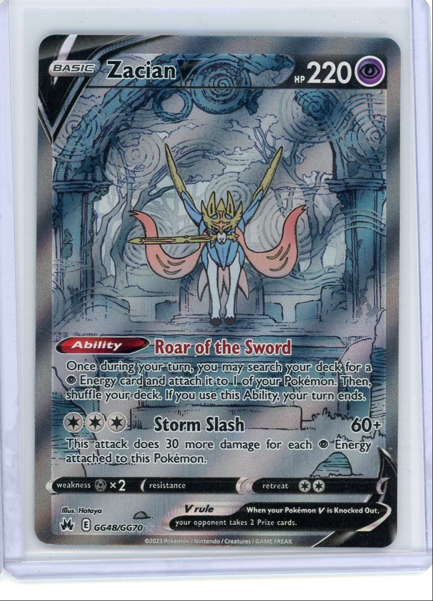Zacian V Pokémon Crown Zenith Galarian Gallery #GG48/GG70