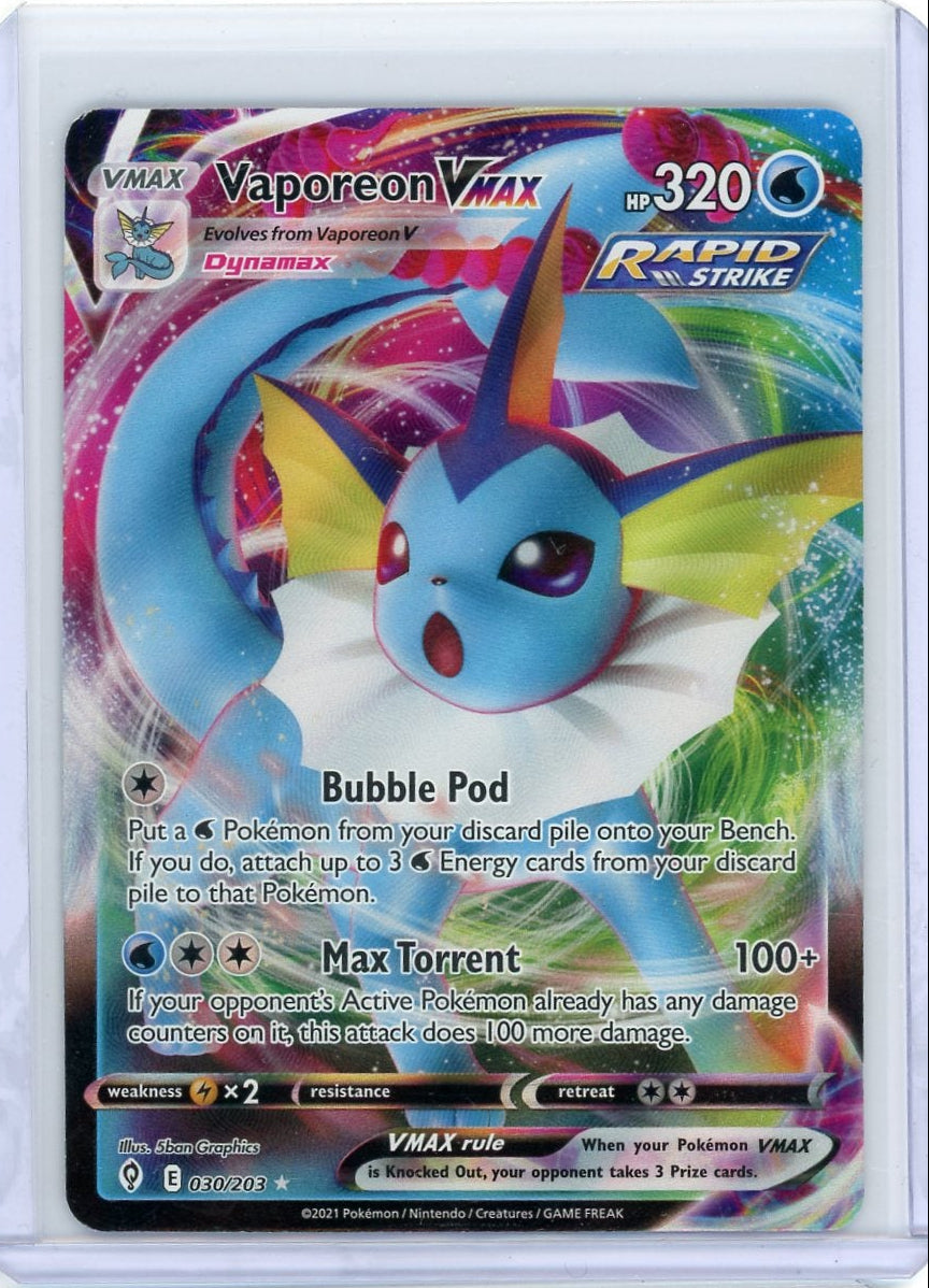 Vaporeon Vmax Pokémon Evolving Skies Ultra-Rare #030/203