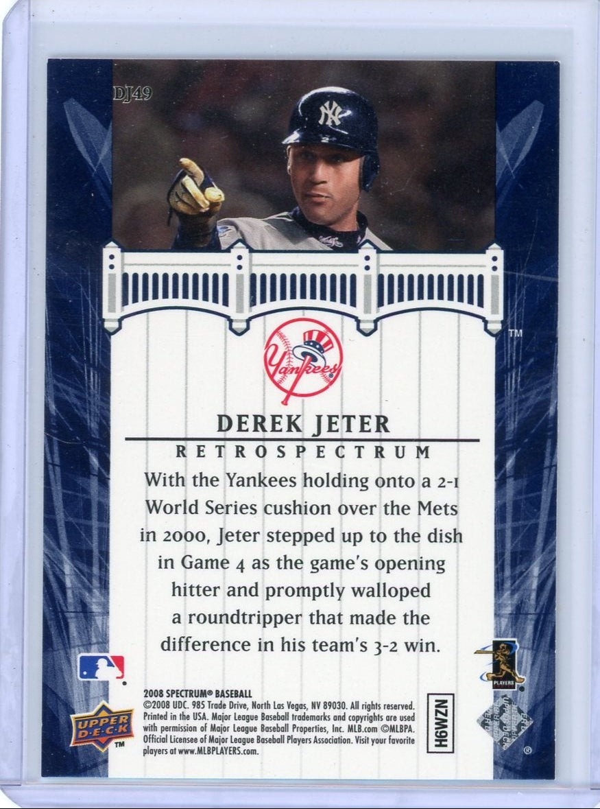 Derek Jeter 2008 Upper Deck Spectrum #DJ49