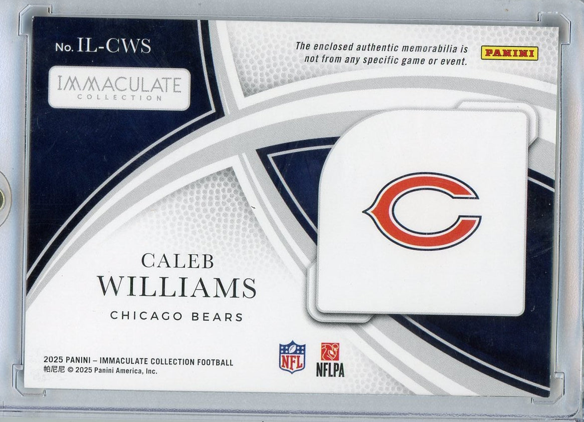 Caleb Williams 2025 Panini Immaculate Football Patches #'d 19/25