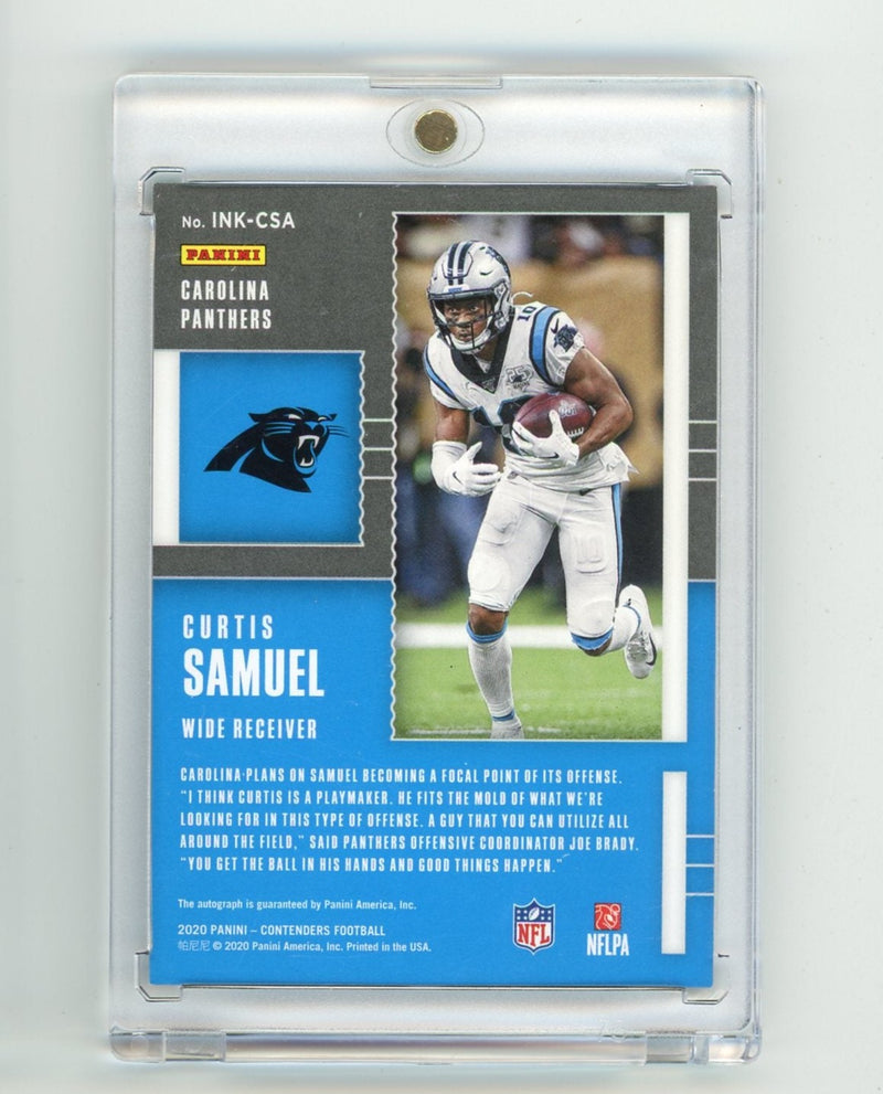 Curtis Samuel 2020 Panini Contenders NFL Ink autograph rookie card 