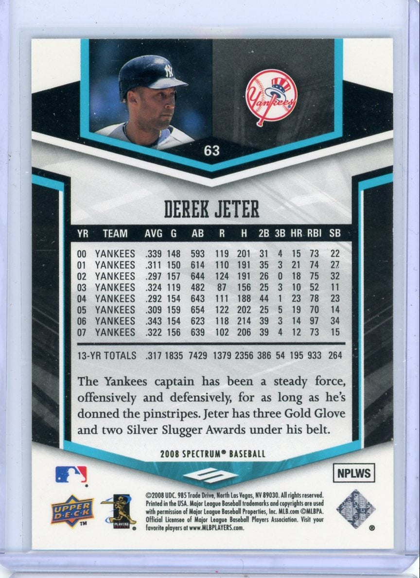 Derek Jeter 2008 Upper Deck Spectrum #63