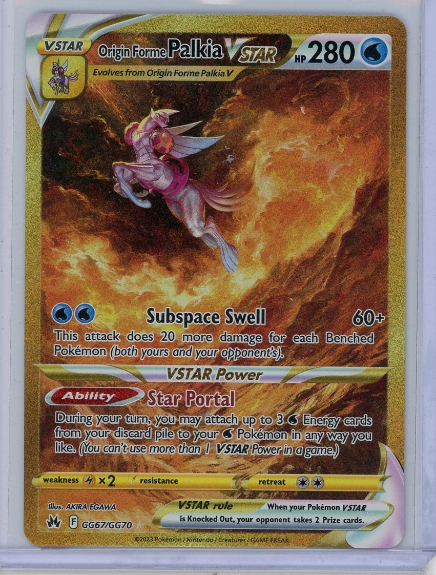 Origin Forme Palkia Vstar Pokémon Crown Zenith Gold Galarian Gallery #GG67/GG70