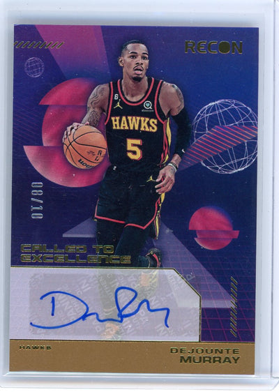 Dejounte Murray 2022-23 Panini Recon Called to Excellence autograph #'d 08/10