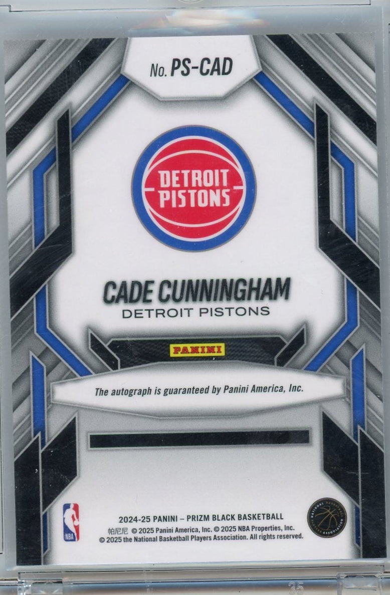 Cade Cunningham 2024 Panini Prizm Black Basketball Prolific Signatures