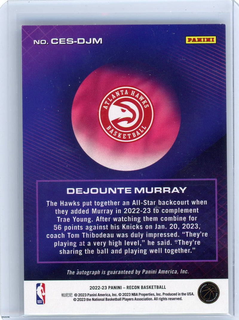 Dejounte Murray 2022-23 Panini Recon Called to Excellence autograph 