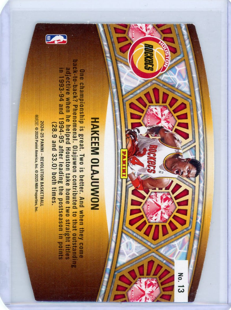 Hakeem Olajuwon 2024-25 Panini Revolution Ring Bearers die-cut