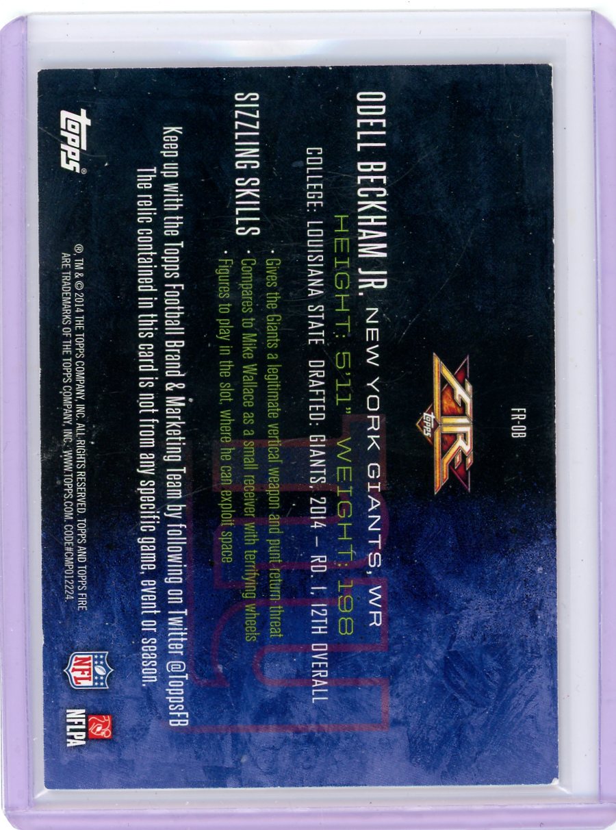 Odell Beckham Jr. 2014 Topps Fire Relic RC
