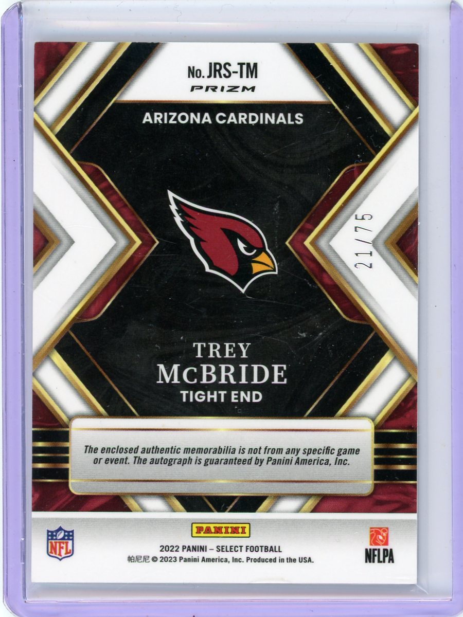 Trey McBride 2022 Panini Select RPA #'d 21/75