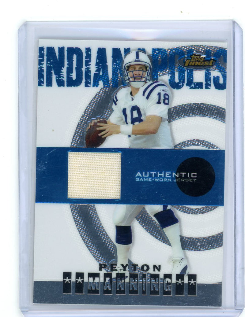 Peyton Manning 2004 Topps Finest Authentic Game Worn Jersey 