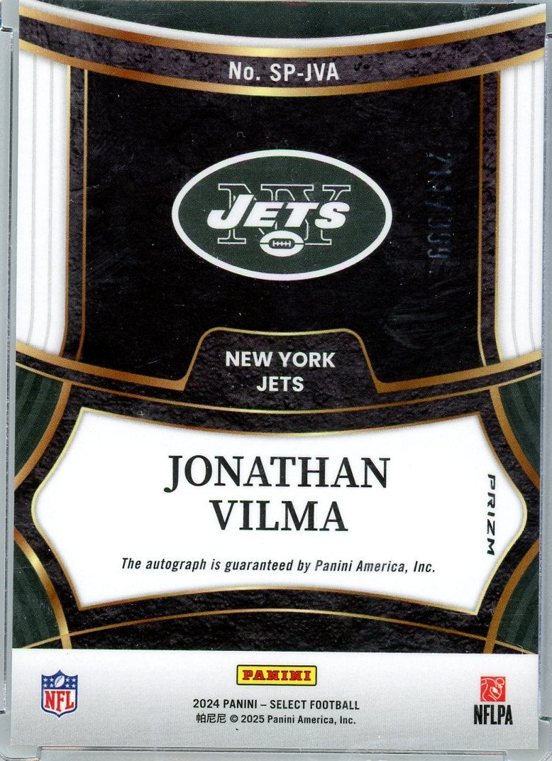 Jonathan Vilma 2024 Panini Select Signatures Silver #'d 214/399