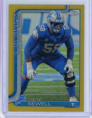 Penei Sewell 2025 Topps Chrome True Gold Refractor 30/50