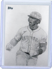 Francisco Lindor 2025 Topps Update Keegan Hall Artwork