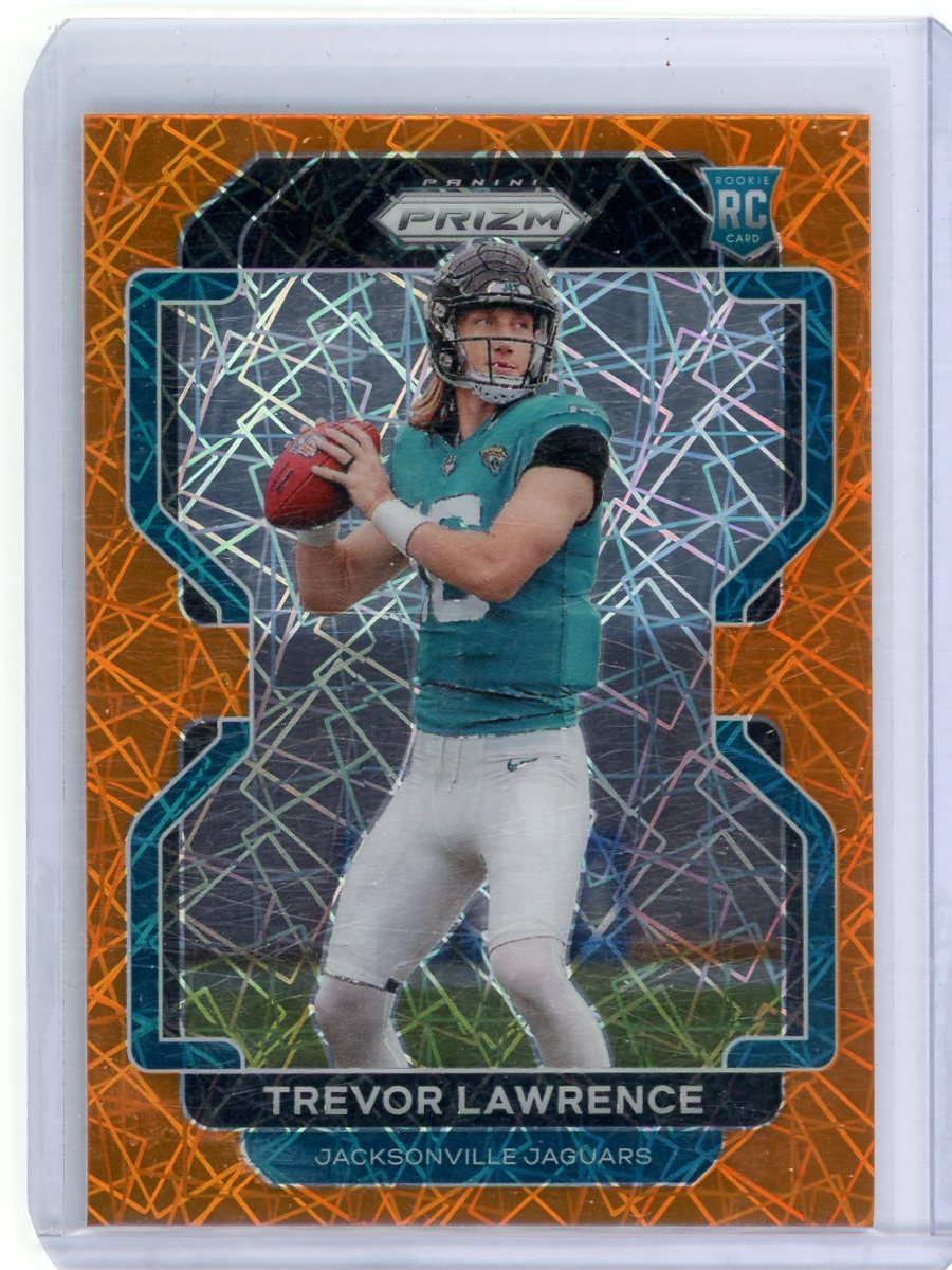 Trevor Lawrence 2021 Panini Prizm orange lazer prizm rookie card