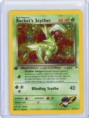 Rocket's Scyther 2000 Pokemon Gym Heroes 1st Edition holo #13/132 (minor crease)