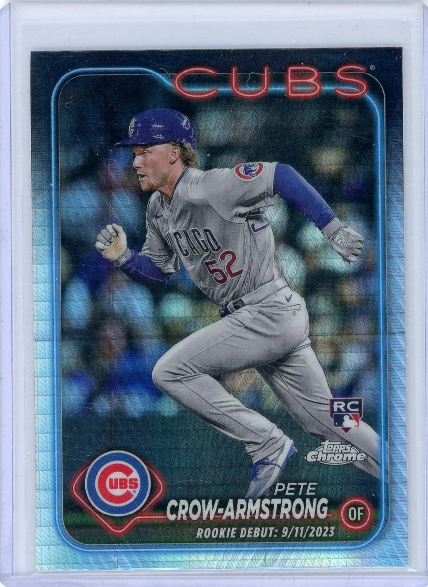 Pete Crow-Armstrong 2024 Topps Chrome Update debut prism ref. rookie card