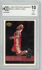 Lebron James 2003 Upper Deck Magazine Rookie #UD1 BCCG 10