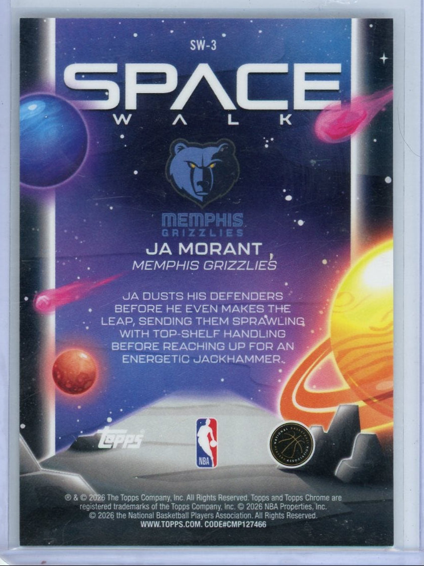 Ja Morant 2025-26 Topps Cosmic Space Walk #'d 6/25