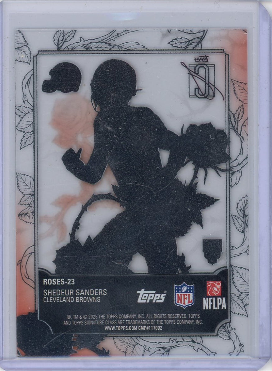 Shedeur Sanders 2025 Topps Signature Class Roses SP RC