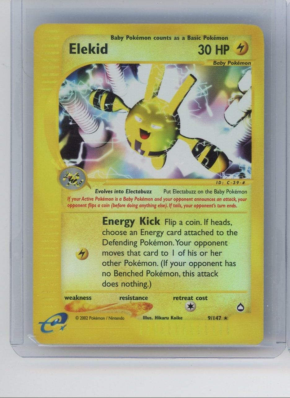 Elekid Pokemon Aquapolis reverse holo #9/147