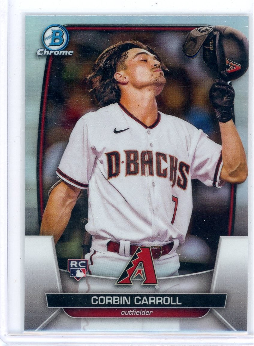 Corbin Carroll 2023 Bowman Chrome SP Image Variation rookie card