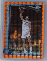Zach Edey 2025-26 Topps Chrome Update Orange Geometric Refractor #'d 23/25