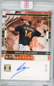 Bryce Eldridge 2024 Panini Impeccable Watercolor Ink Autograph #'d 14/25