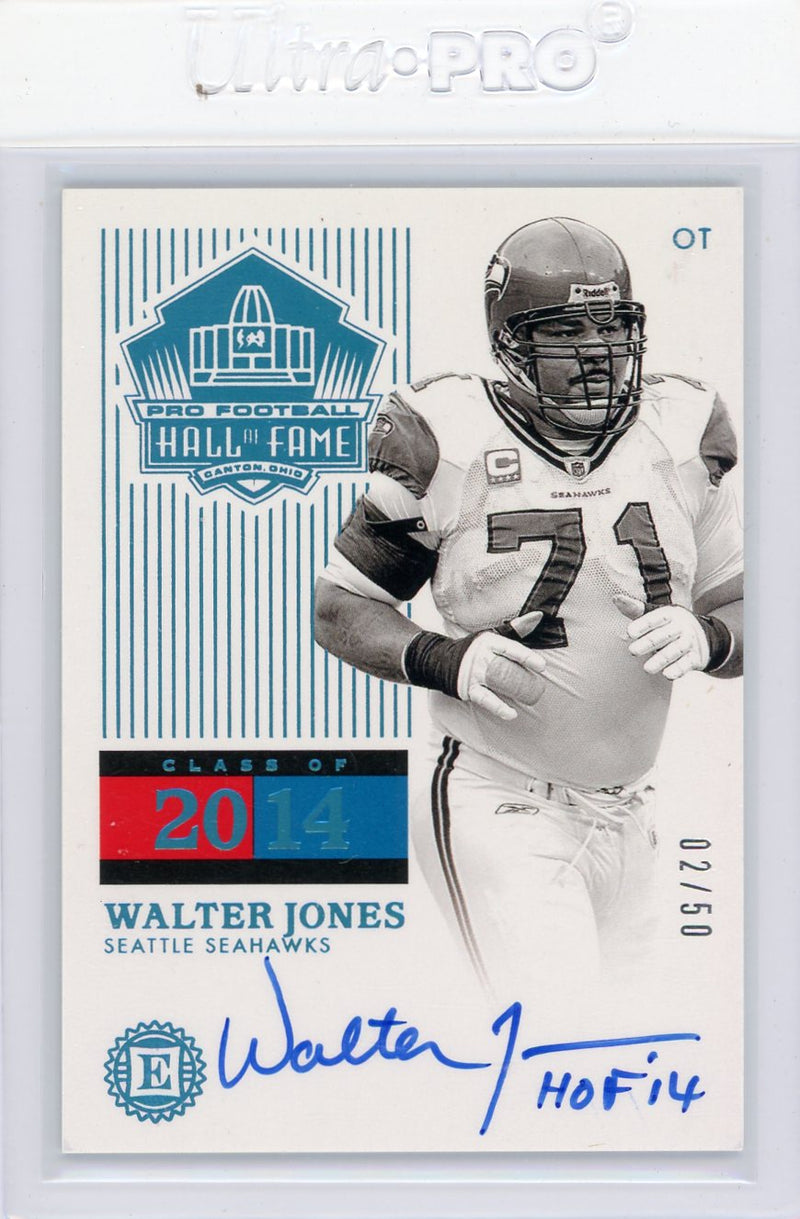 Walter Jones 2020 Panini Encased Hall of Fame autograph 