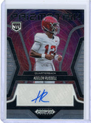 Keelon Russell 2025 Panini Prizm Black Prizmatrix Signatures Base Auto
