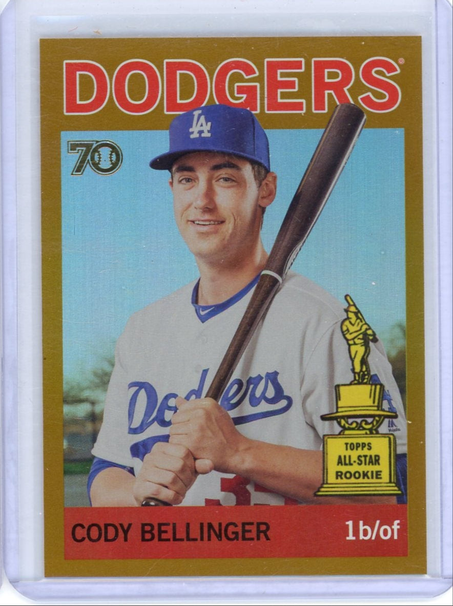 Cody Bellinger 2021 Topps 70th Anniversary All-Star Rookie Cup gold #'d 46/50
