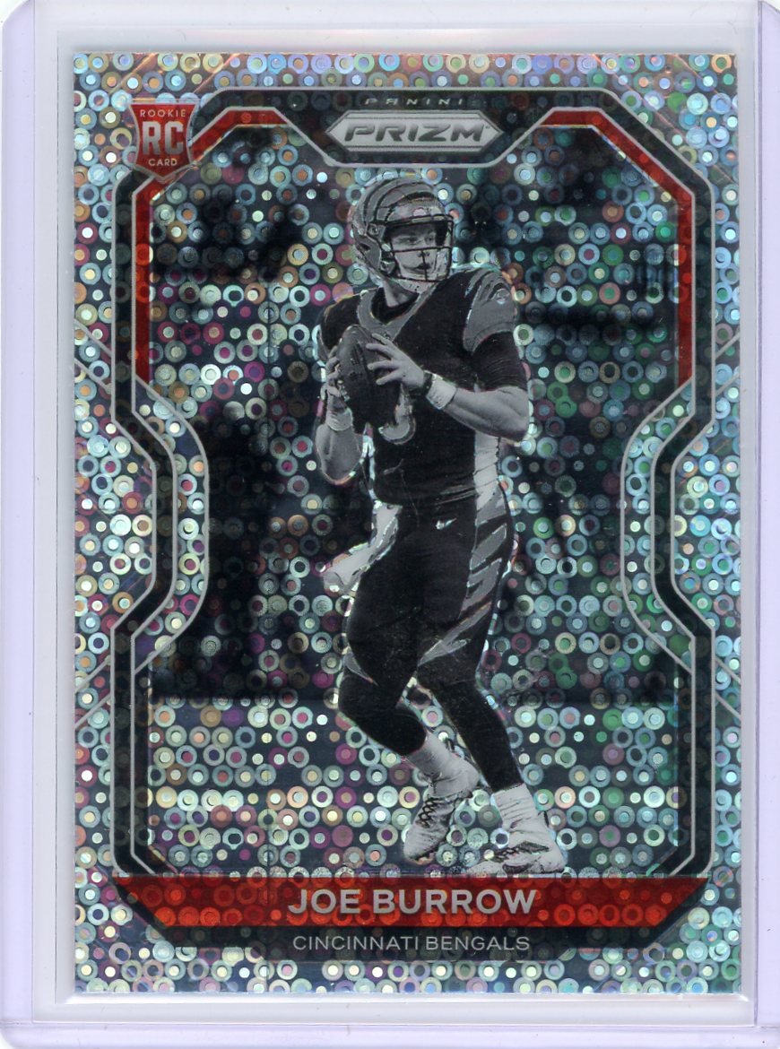 Joe Burrow 2020 Panini Prizm No Huddle Black & White rookie card