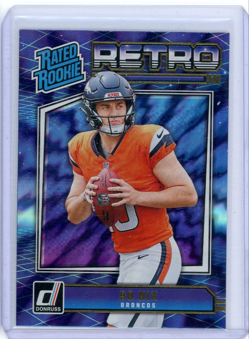 Bo Nix 2024 Panini Donruss Retro Rated Rookie