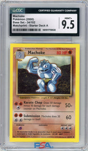 Machoke 2000 Pokemon Base Set Matchprint - Starter Deck A #34/102 CGC 9.5