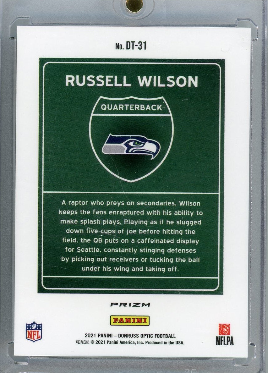 Russell Wilson 2021 Panini Donruss Optic Downtown