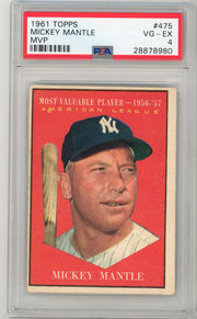Mickey Mantle 1961 Topps MVP #475 PSA 4