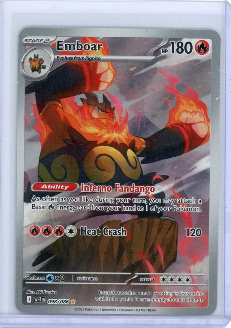 Emboar 2025 Pokemon White Flare Illustration rare 