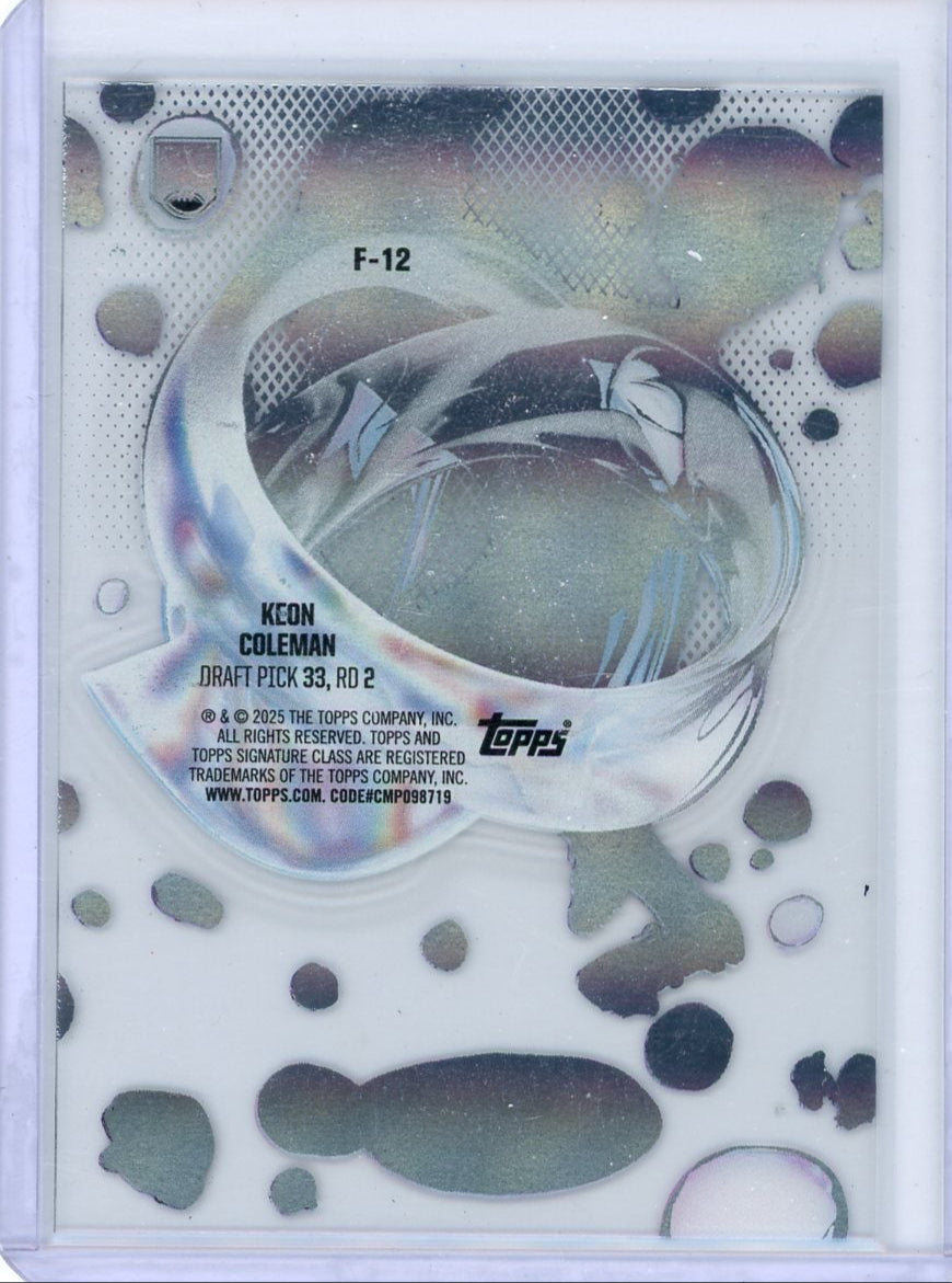 Keon Coleman 2024 Topps Signature Class Fluidity rookie card