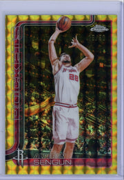 Alperen Sengun 2025-26 Topps Chrome Update Gold Geometric Refractor #'d 15/50